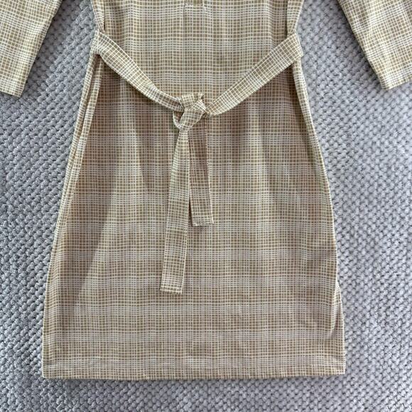 J McLaughlin Dress Women S Tan Mod Matrix Catalina Cloth Calla Shirt 3/4 Sleeve - Picture 5 of 16